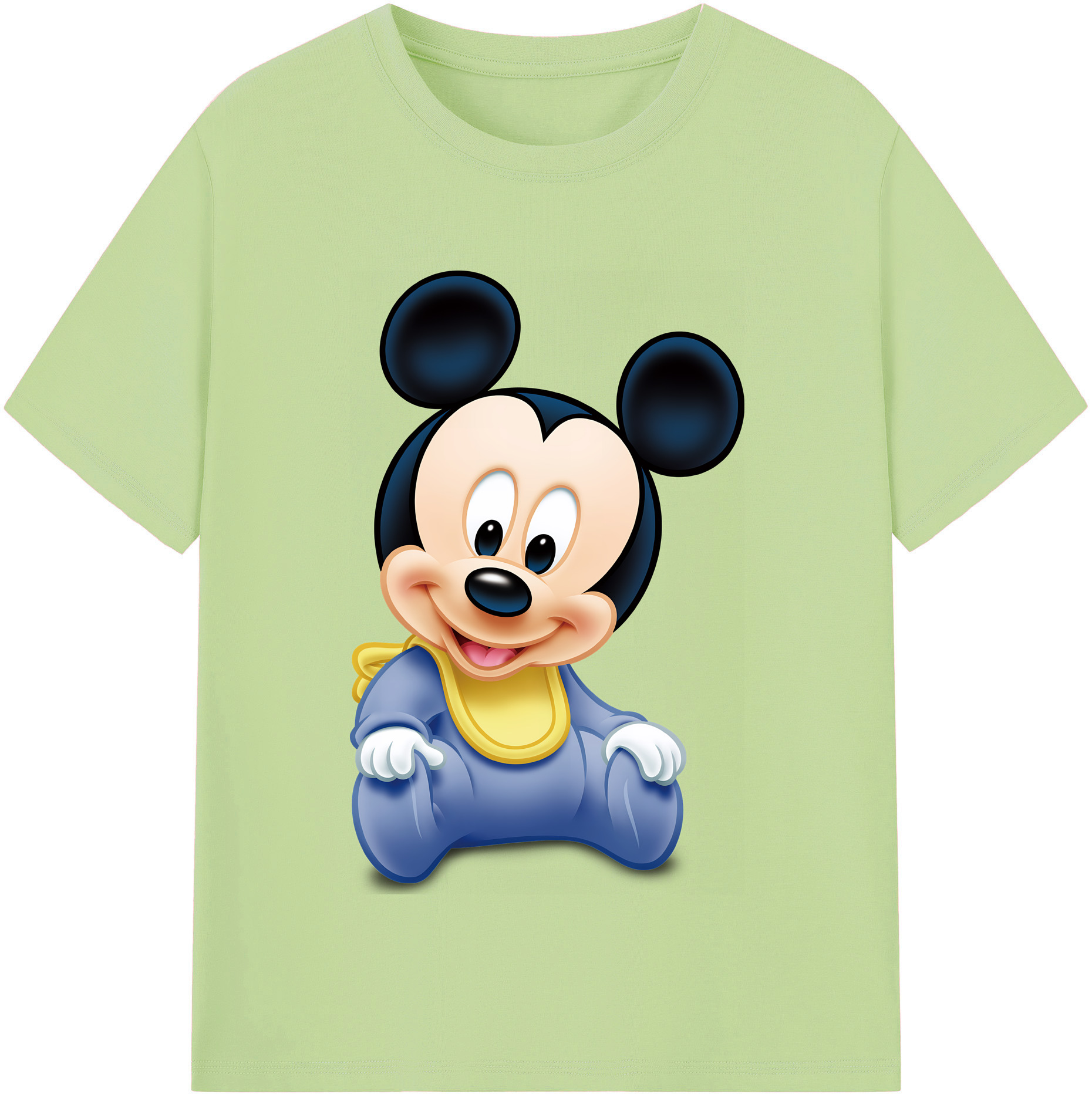 （画像用） ミッキーマウス Mickey Mouse 綿100％半袖Tシャツ（フロントプリント）